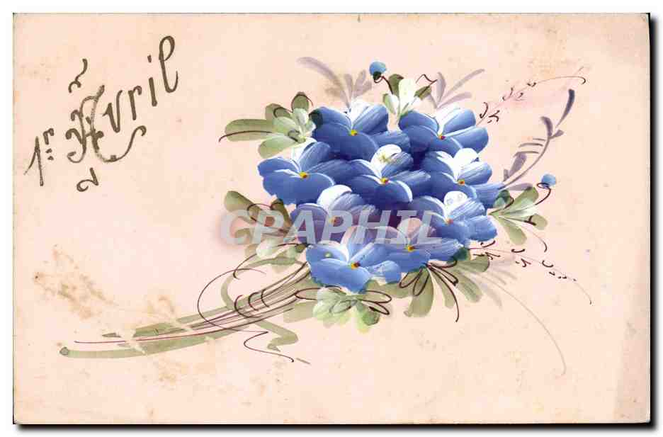 Bouquet de violettes — 1er Avril — éditeur non visible
