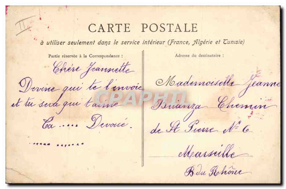 CPA (dessin la main) 1er AVril Automobile — Reverso