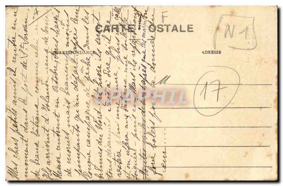 Navire à voile — Côte d'Émeraude — St-Malo, G.F. n°2488 — Reverso