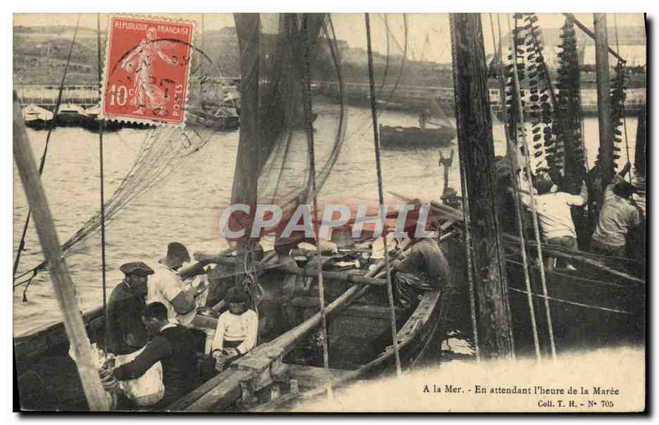 A la mar. - Esperando la hora de la marea - Coll. T. H. - N° 705