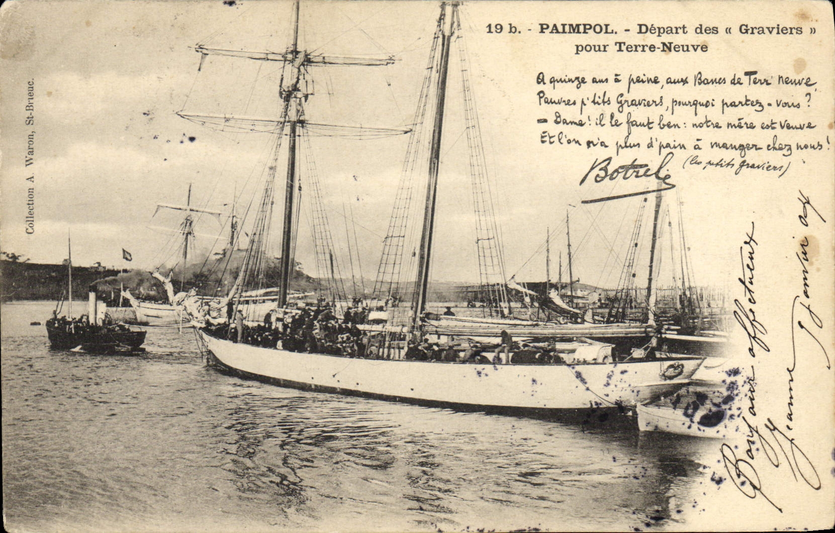 Paimpol - Départ des « Graviers » pour Terre-Neuve — Collection A. Waron, St-Brieuc