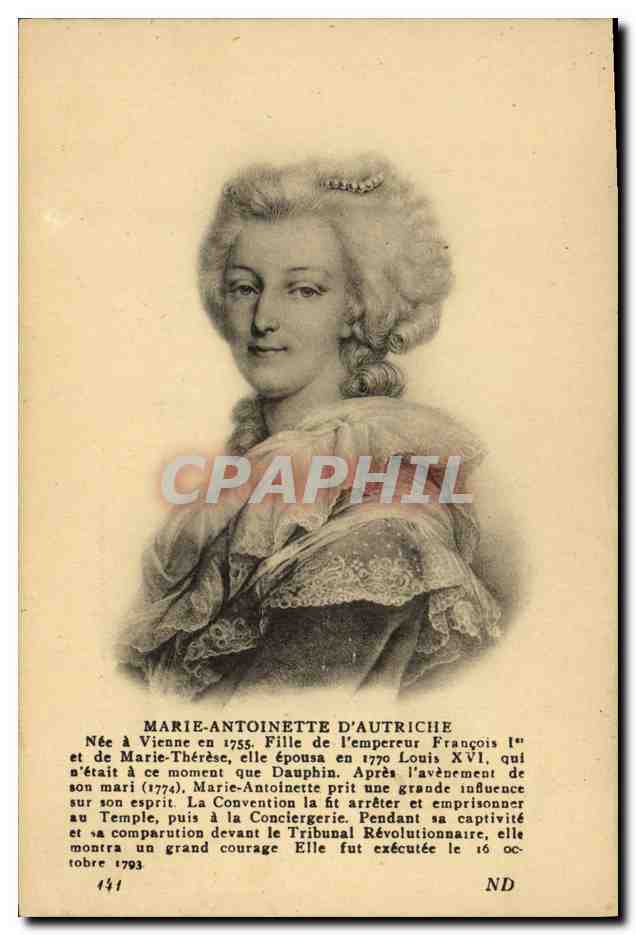 CPA Marie Antoinette d'Autriche