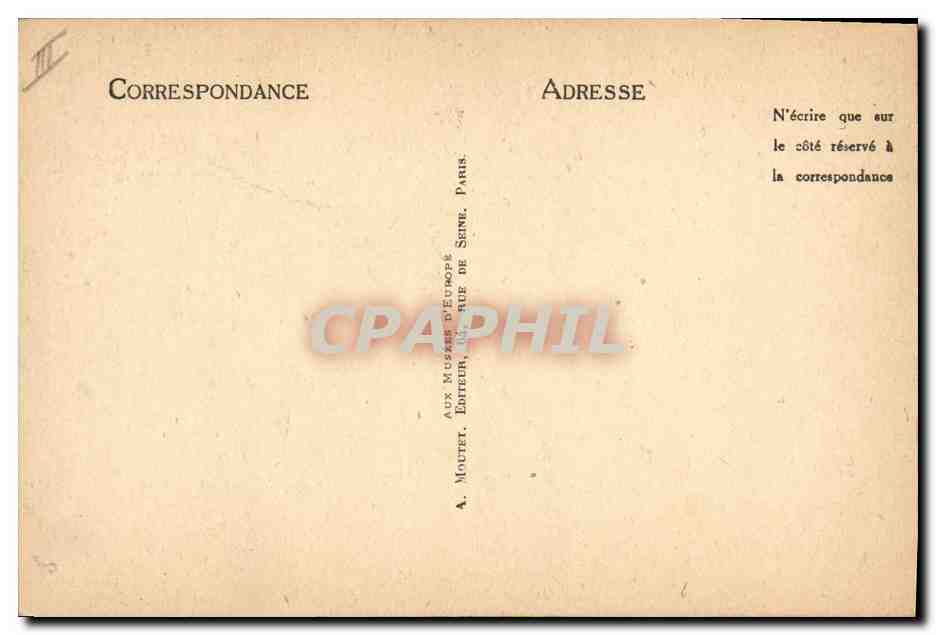 CPA Marie Antoinette d'Autriche — Verso