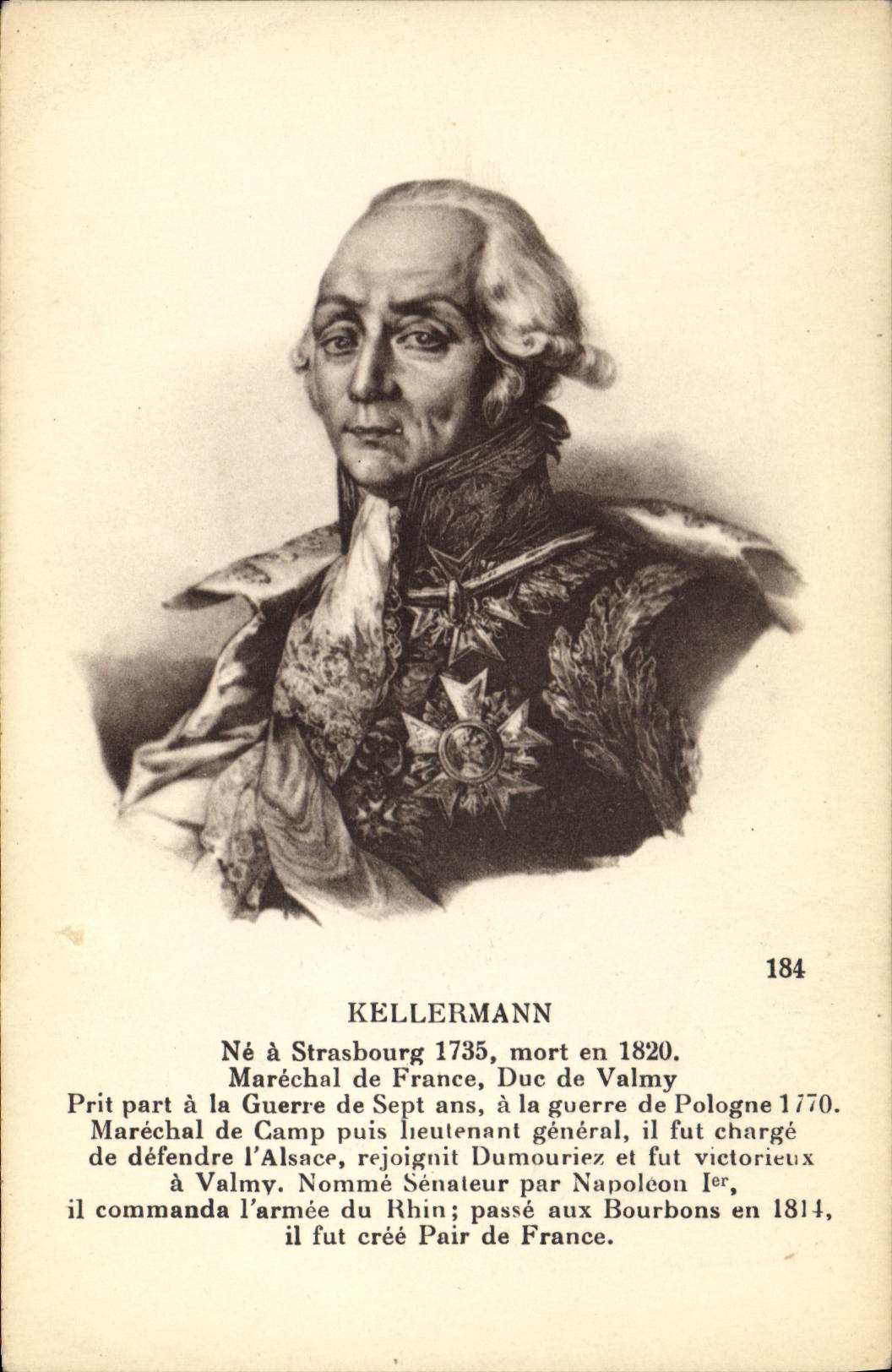 CPA Kellerman Marechal de France Duc de Valmy