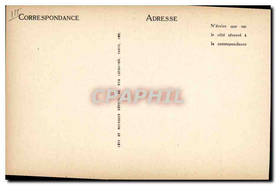 CPA Claude de France — Verso