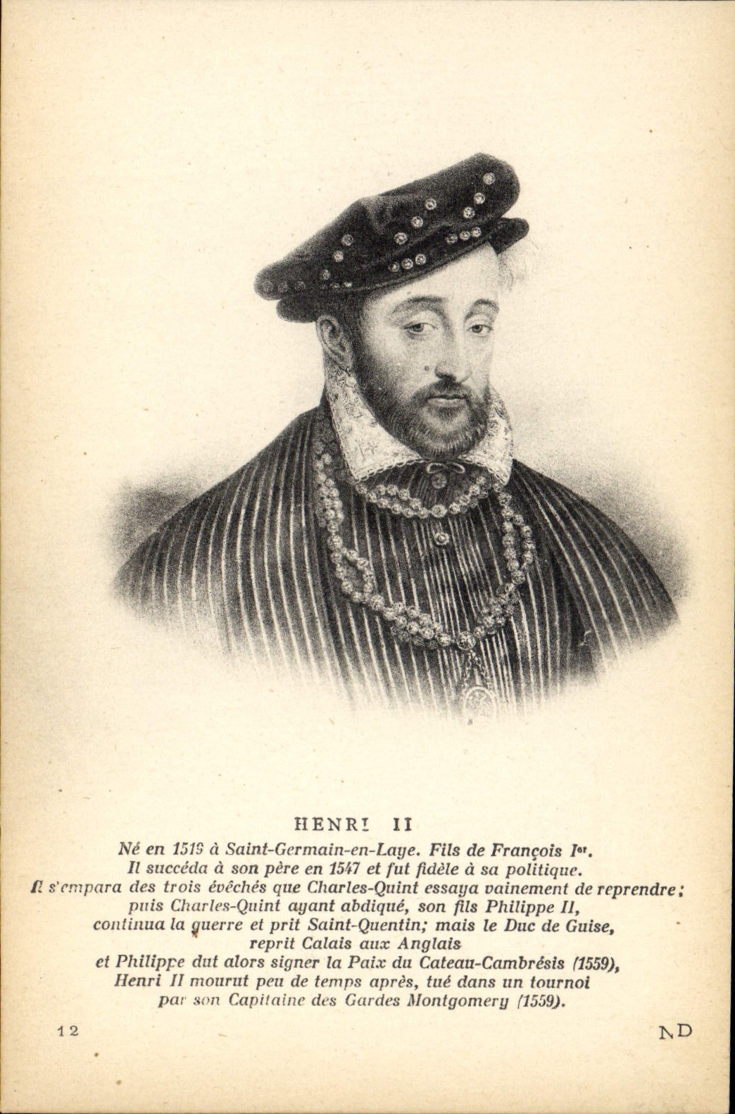 CPA Henri II Roi de France