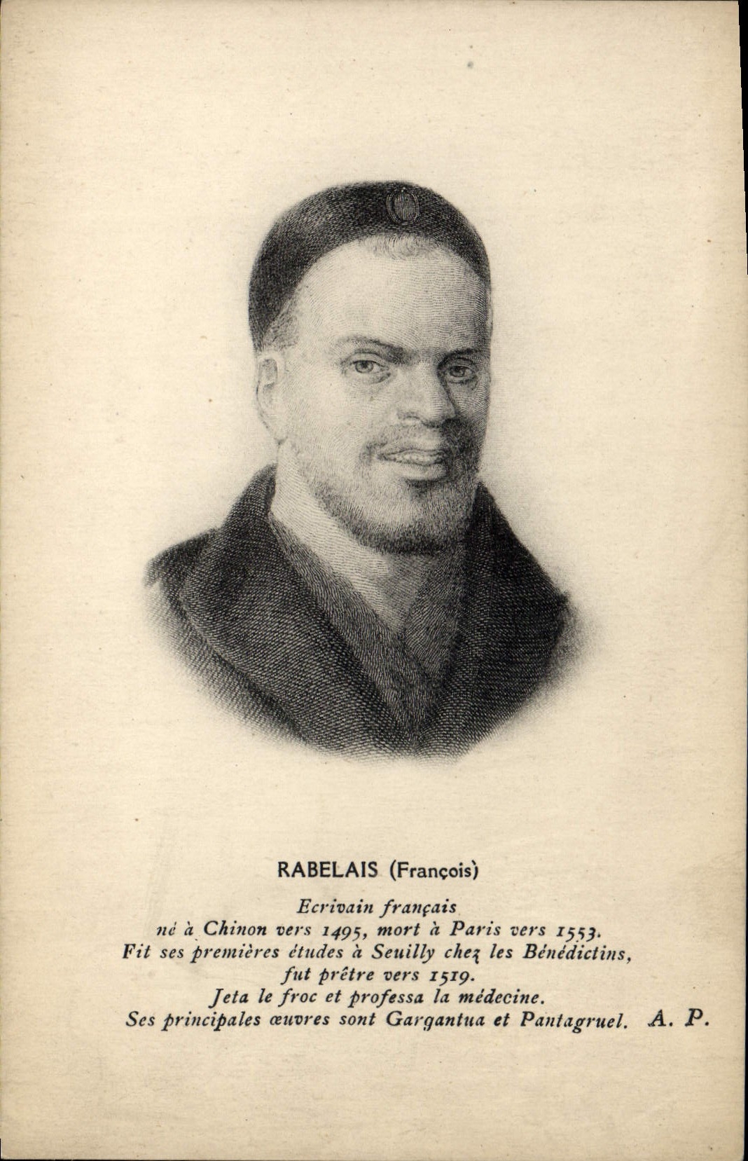 CPA Rabelais Ecrivain Francais
