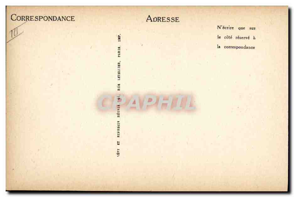 CPA Catherine de Medicis — Verso