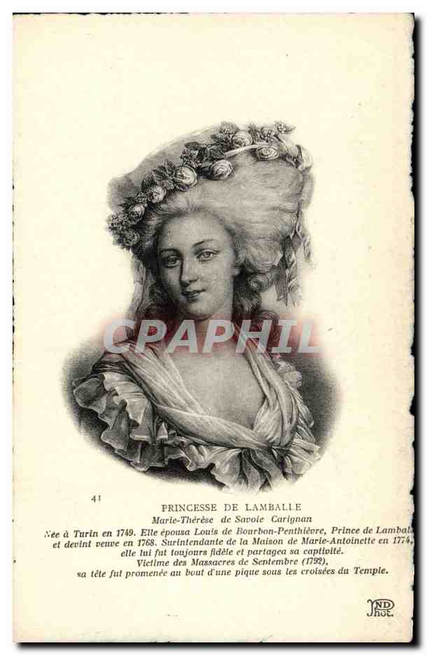 CPA Princesse de Lamballe