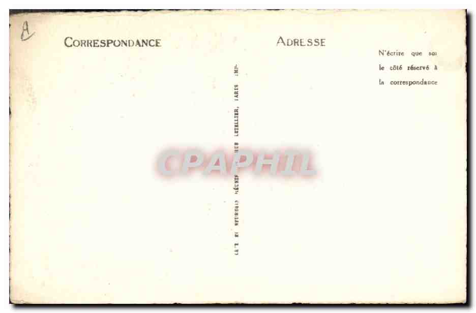 CPA Comtesse du Barry — Verso