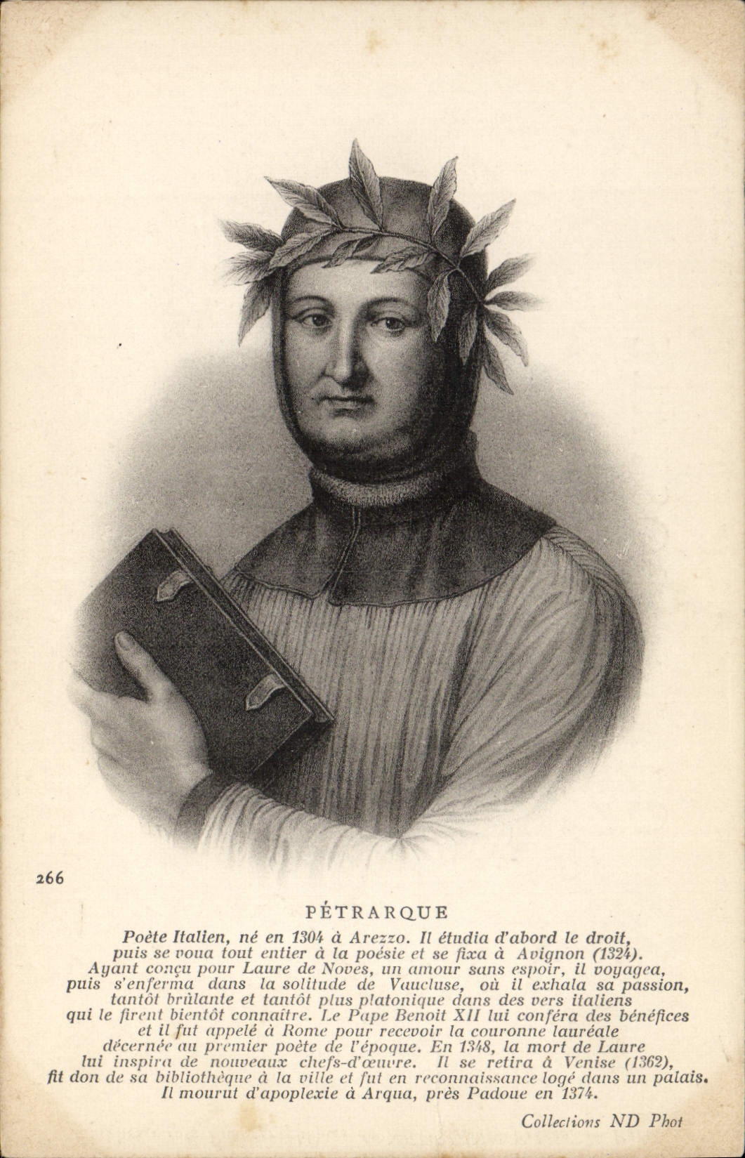 CPA Petrarque Poete italien