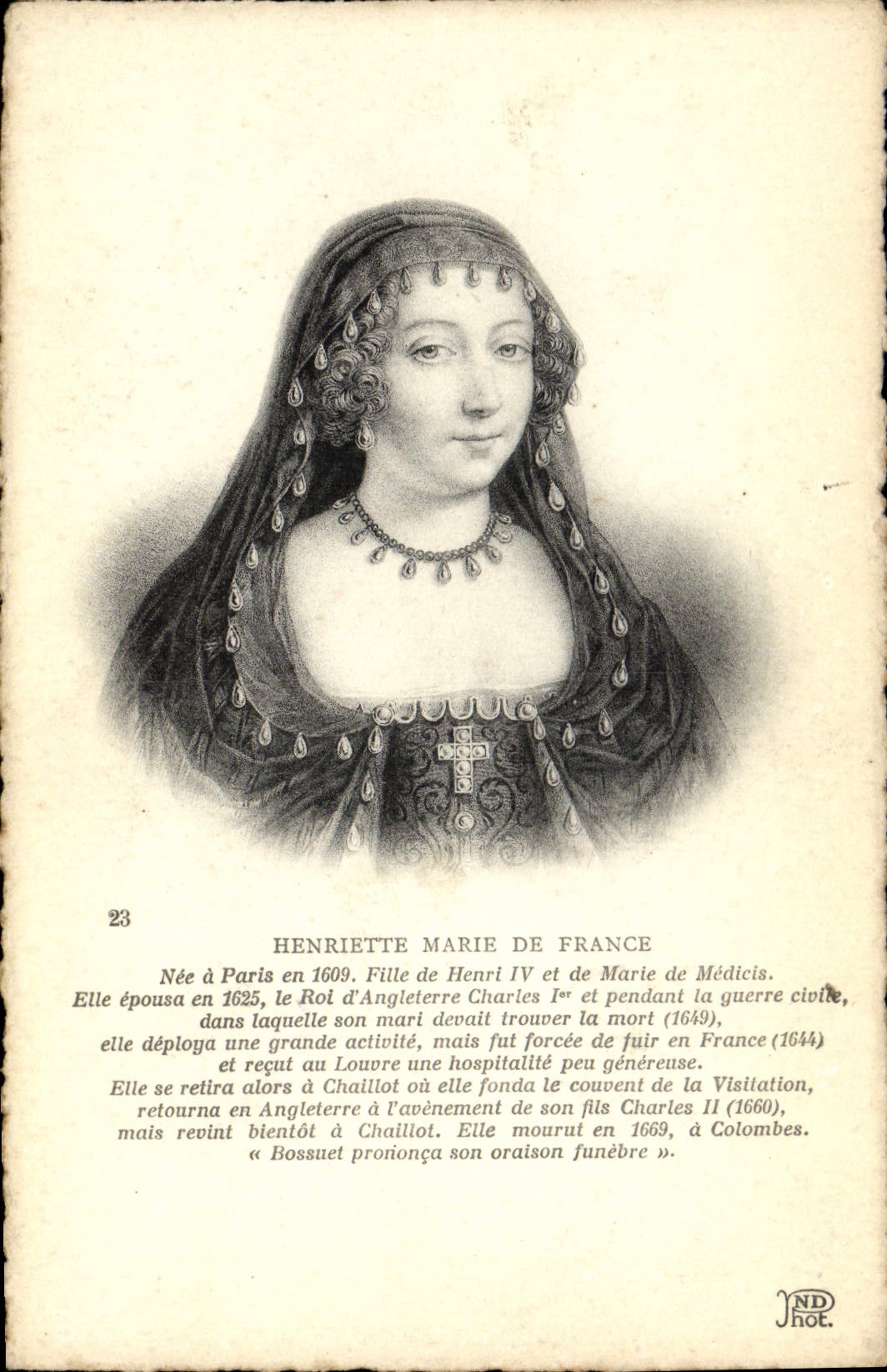 CPA Henriette Marie de France