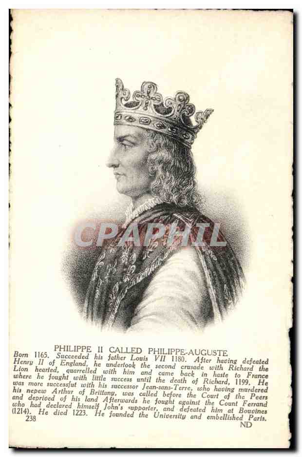 CPA Philippe II called Philippe Auguste