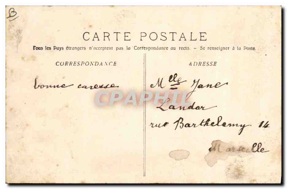 CPA Militaria Marseille Exposition coloniale Spahis escorant le roi du Cambordge — Rückseite