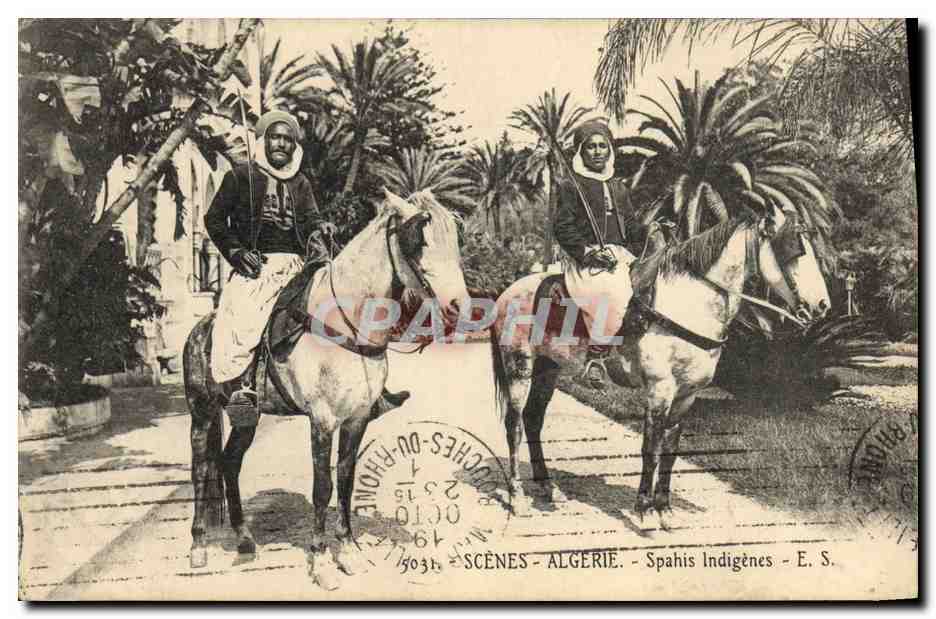 CPA Militaria Algerie Spahis indigenes