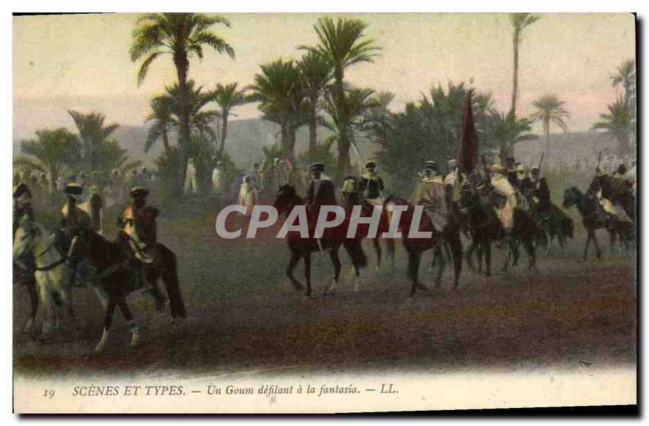 CPA Militaria Un Goum defilant a la Fantasia