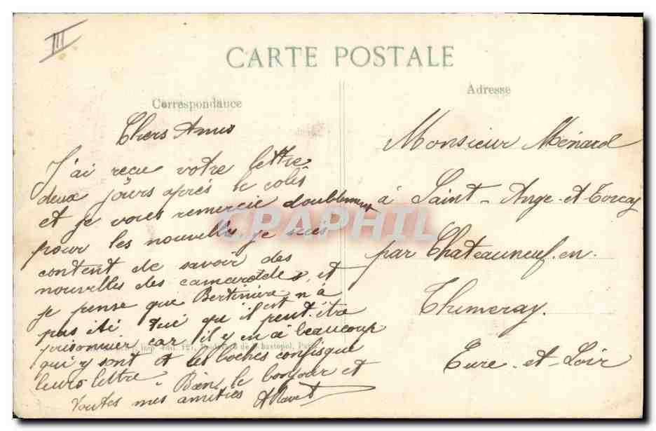 Verberie — Un convoi de Spahis marocains — Éditeur E.P.D. — Verso