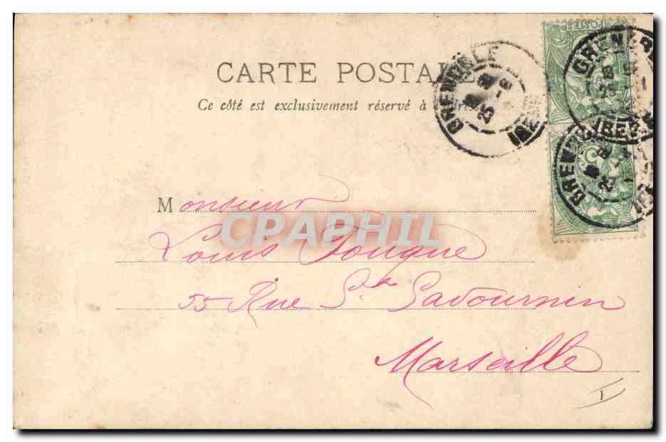 Femme sur croissant de lune — éditeur Aralaw, Paris — n° de série non visible — Verso