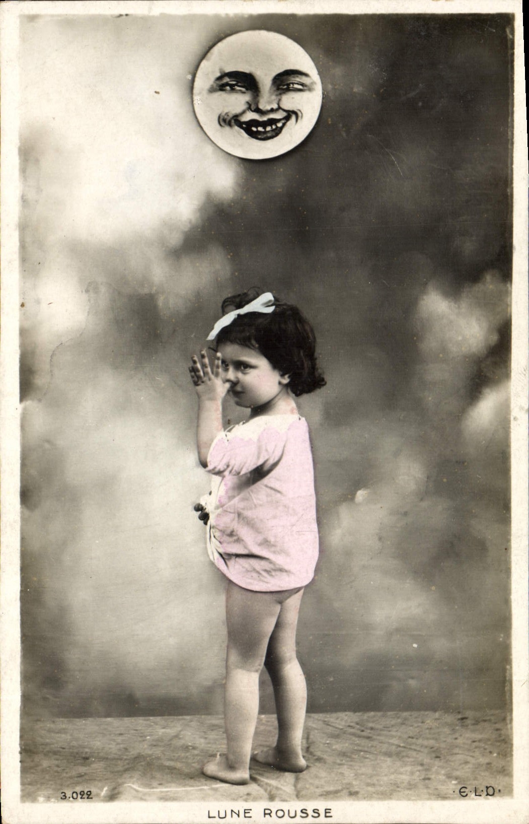 CPA Fantaisie Lune Enfant