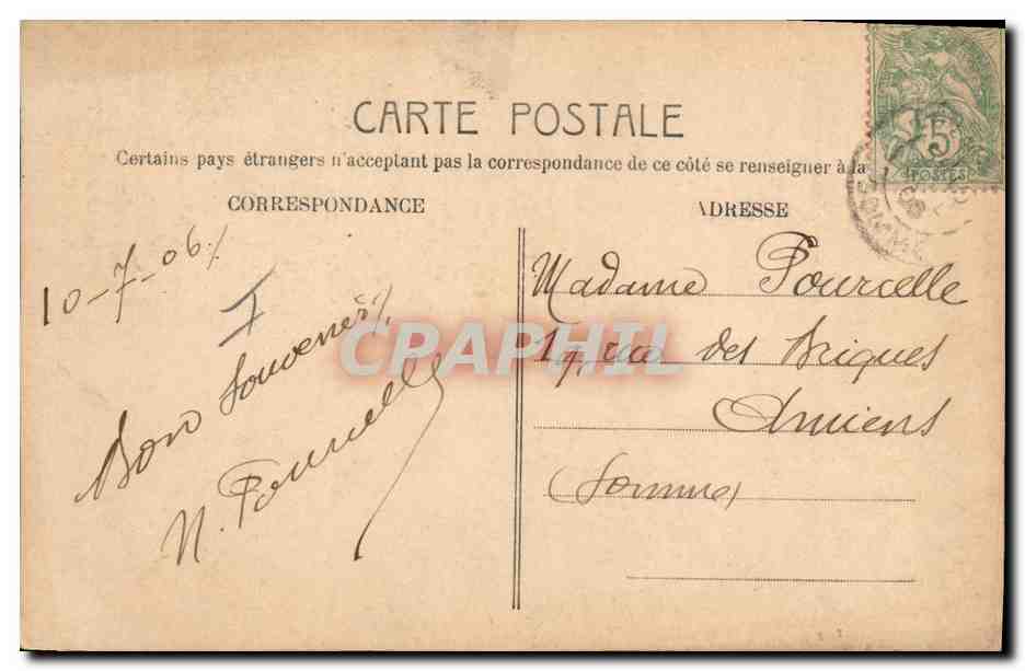 CPA Fantaisie Lune Enfant — Verso