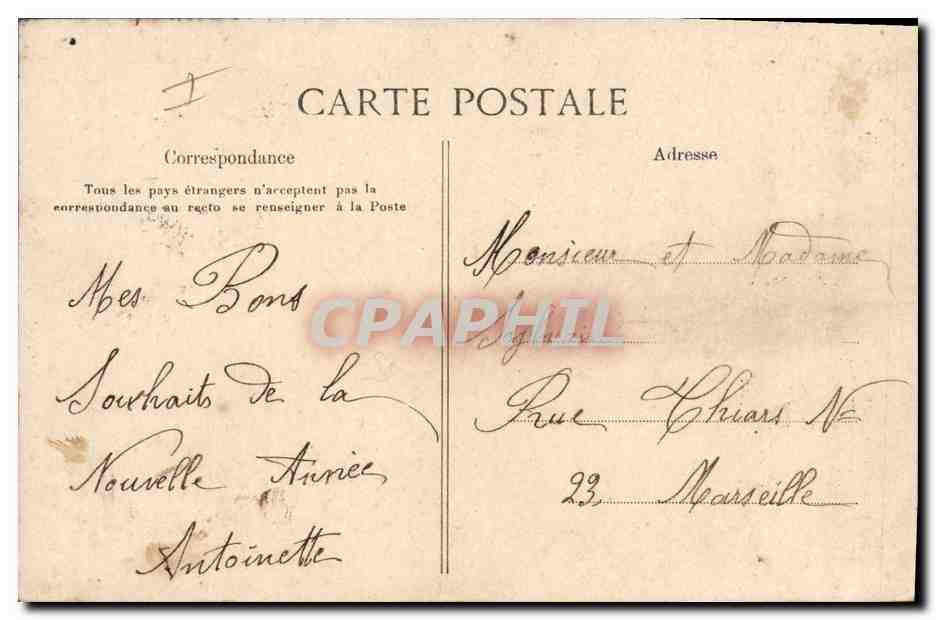 CPA Fantaisie Lune Enfant — Rückseite