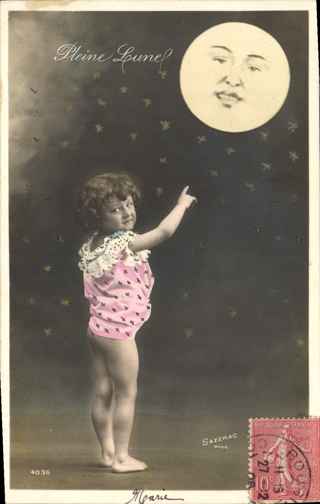 CPA Fantaisie Lune Enfant