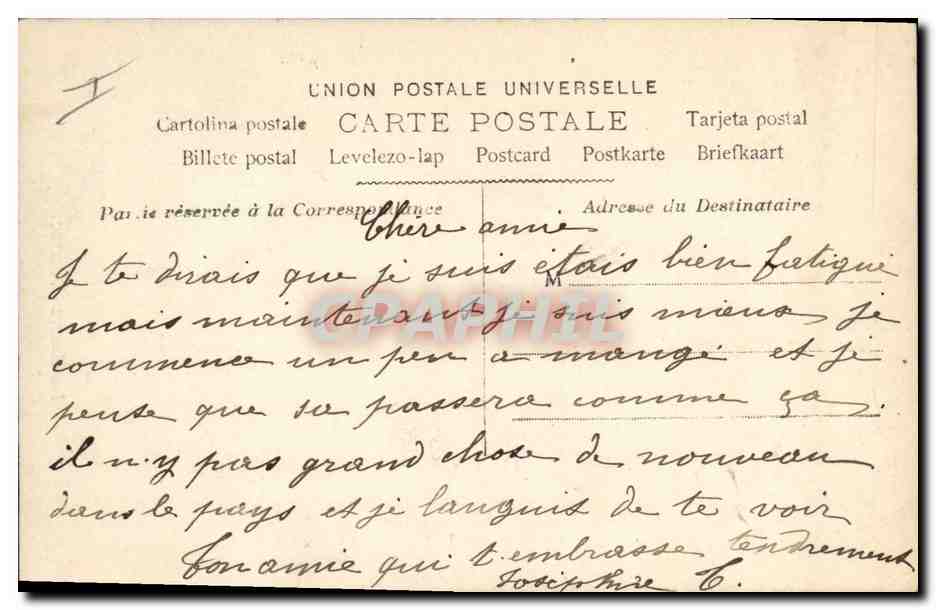 La Lune Rousse — scène avec couple et lune anthropomorphique — éditeur IRIS, n° 1051 — Verso