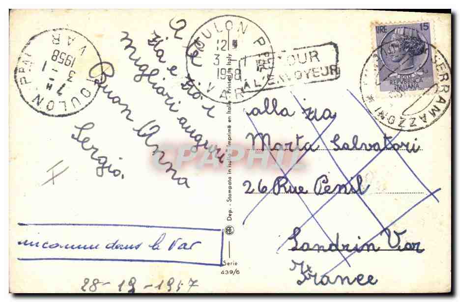 CPA Fantaisie Etoile Lutin  — Rückseite