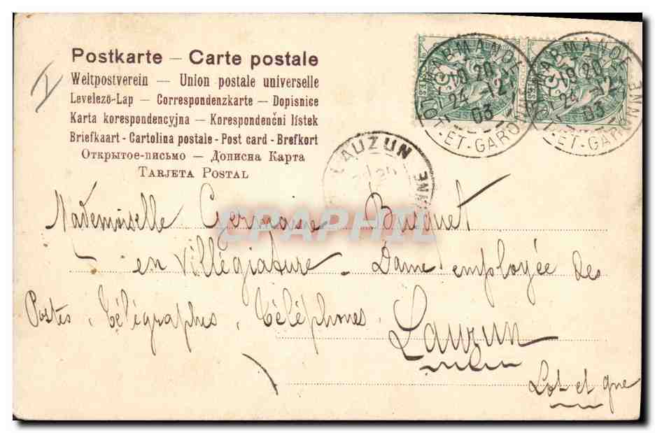 CPA Fantaisie Lune Enfants — Rückseite