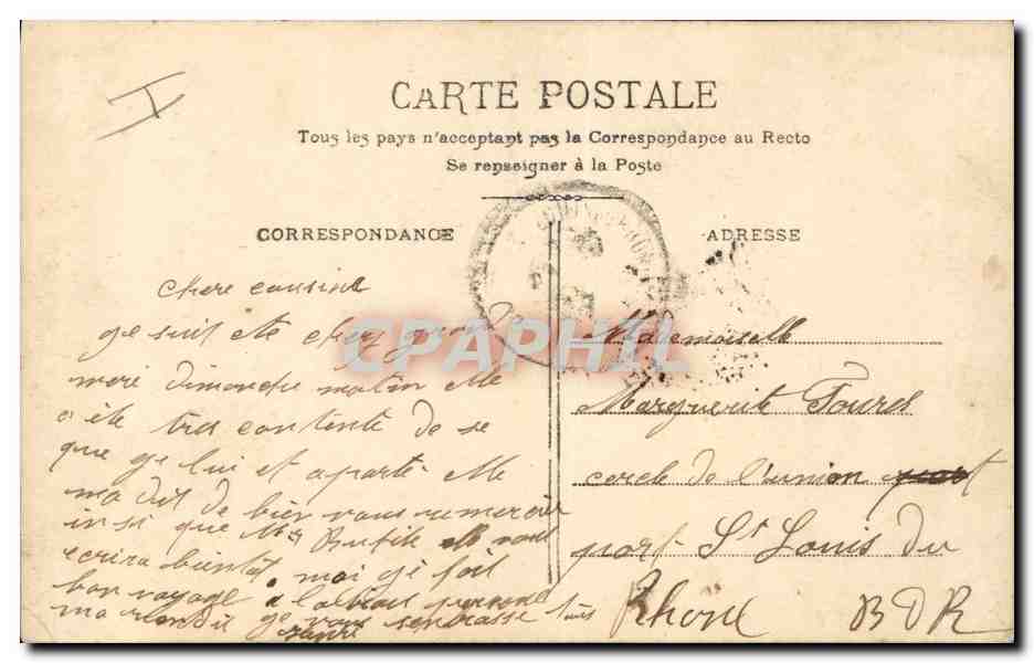 Croissant de Lune — scène de Pierrot et Columbine — éditeur CLC, n° 3:038 — Verso