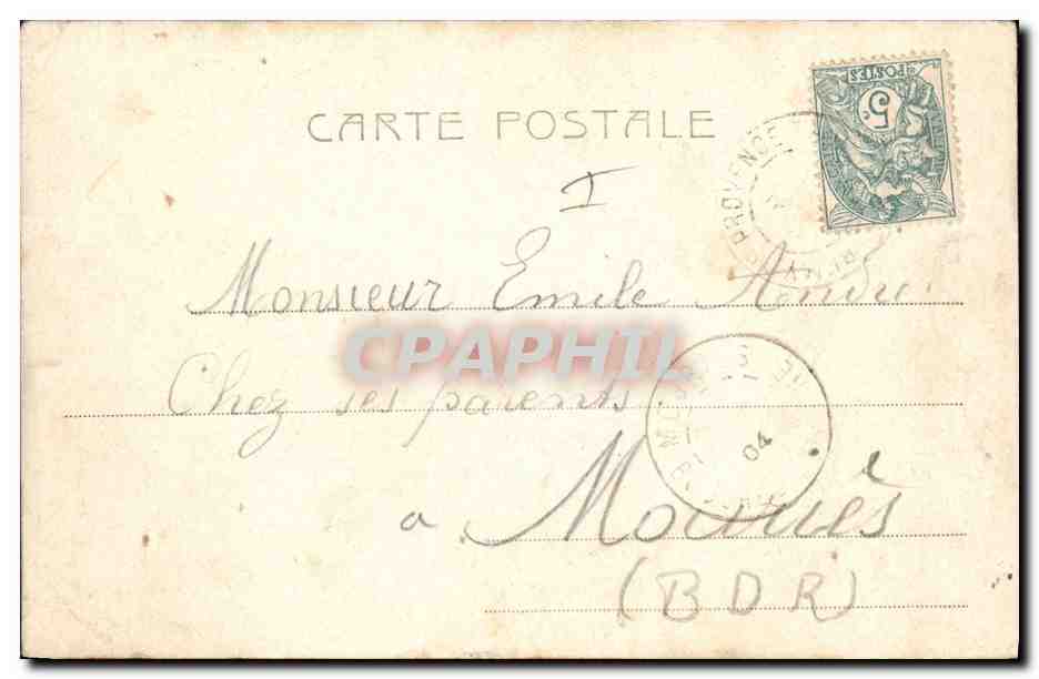 CPA Fantaisie Lune Femme — Verso