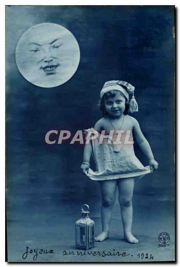 CPA Fantaisie Lune Enfant