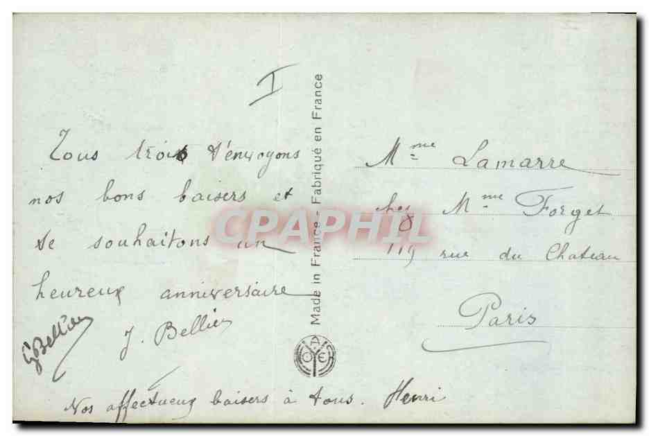 CPA Fantaisie Lune Enfant — Verso