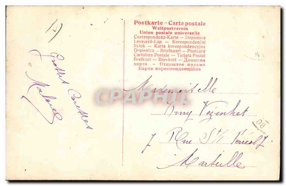 CPA Fantaisie Lune Enfant — Rückseite