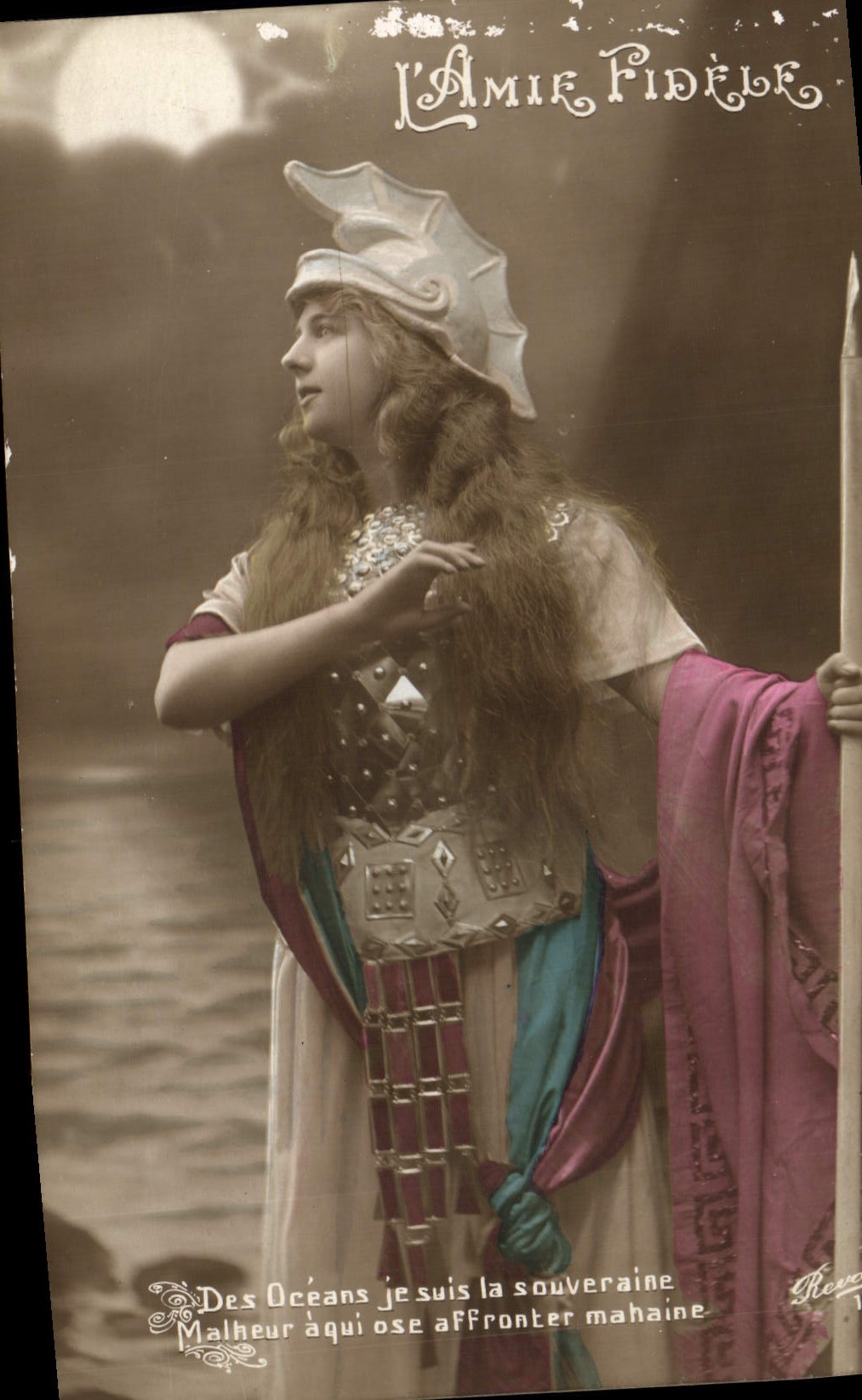 CPA Fantaisie Lune Femme
