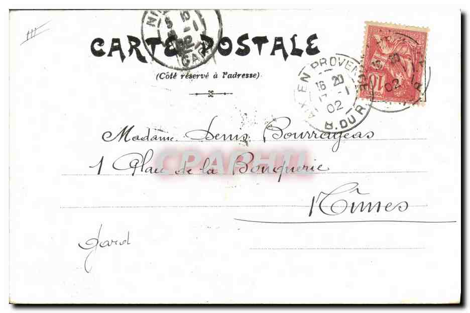 CPA Theatre Femme Cavalieri — Verso