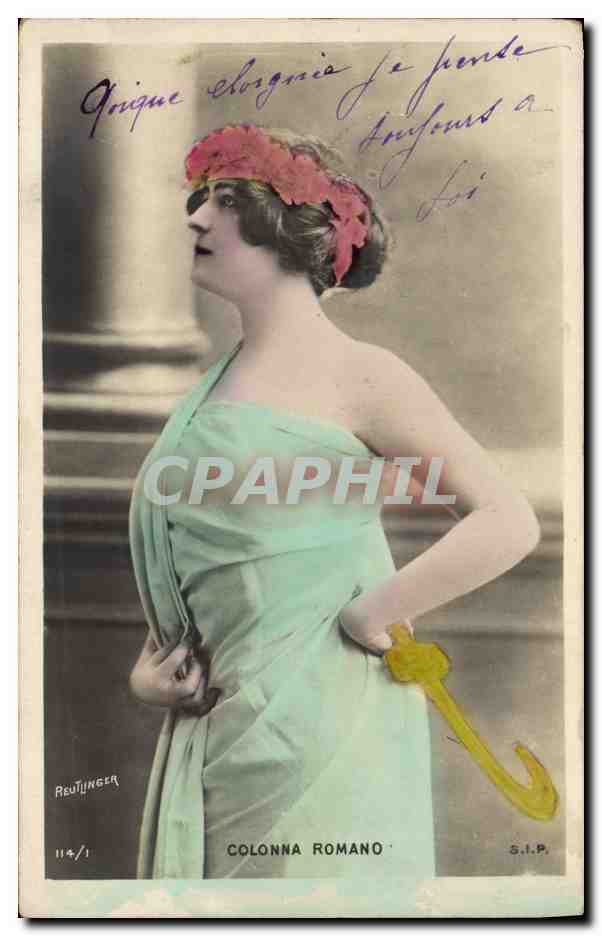 Colonna Romano — actrice en costume antique — Reutlinger, n° 114/1