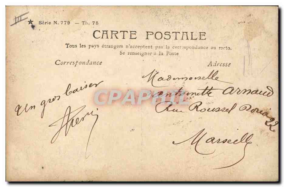 Deux danseuses — Jessie Templeton et Marie O'Niel — éditeur Stebbing, Paris, série N. 779 — Verso