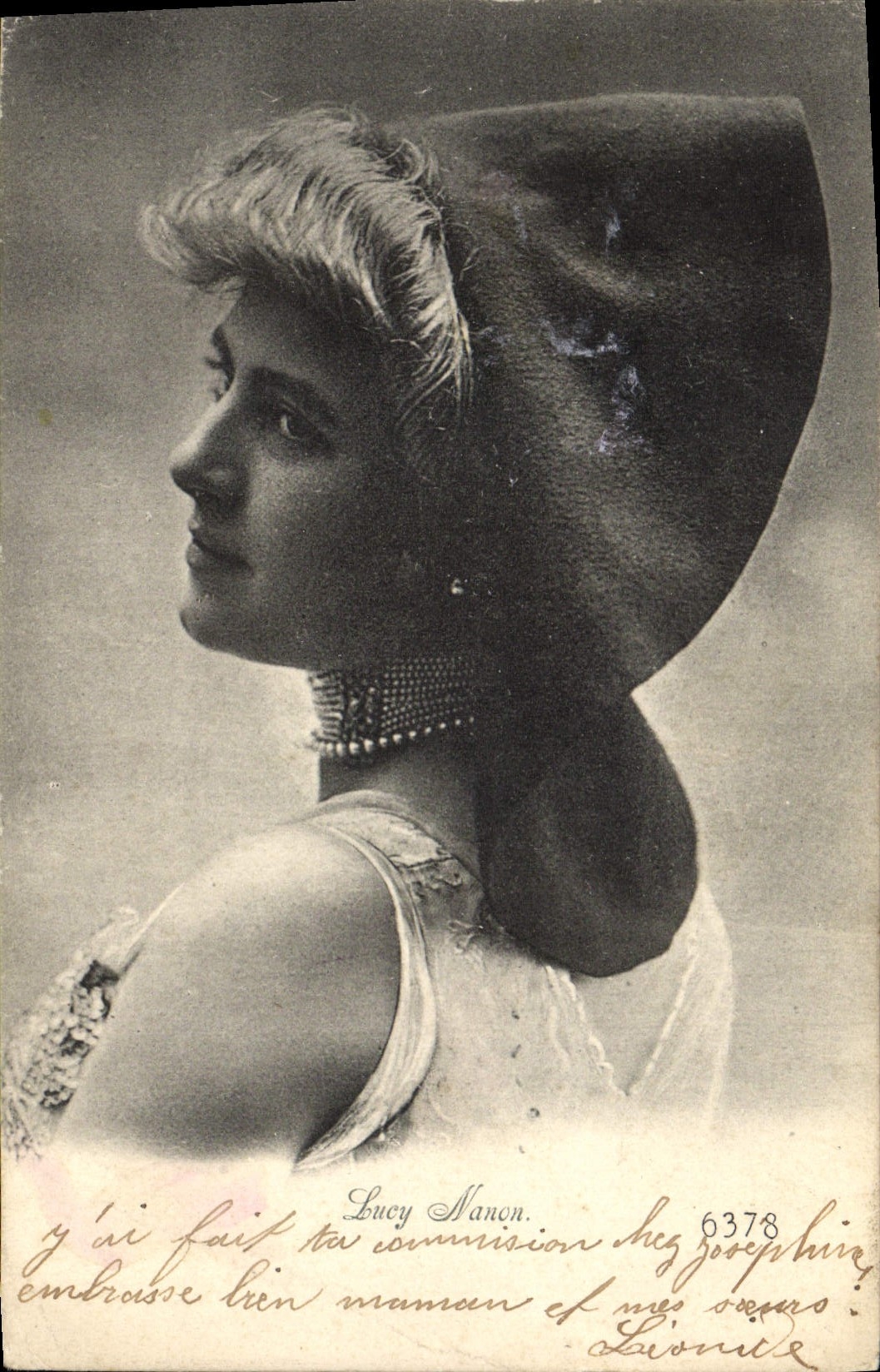Lucy Nanon — Portrait de profil — éditeur inconnu, n° 6378