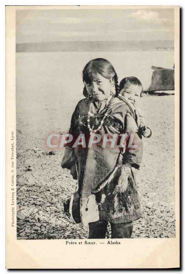 CPA Polaire Frere et soeur Alaska