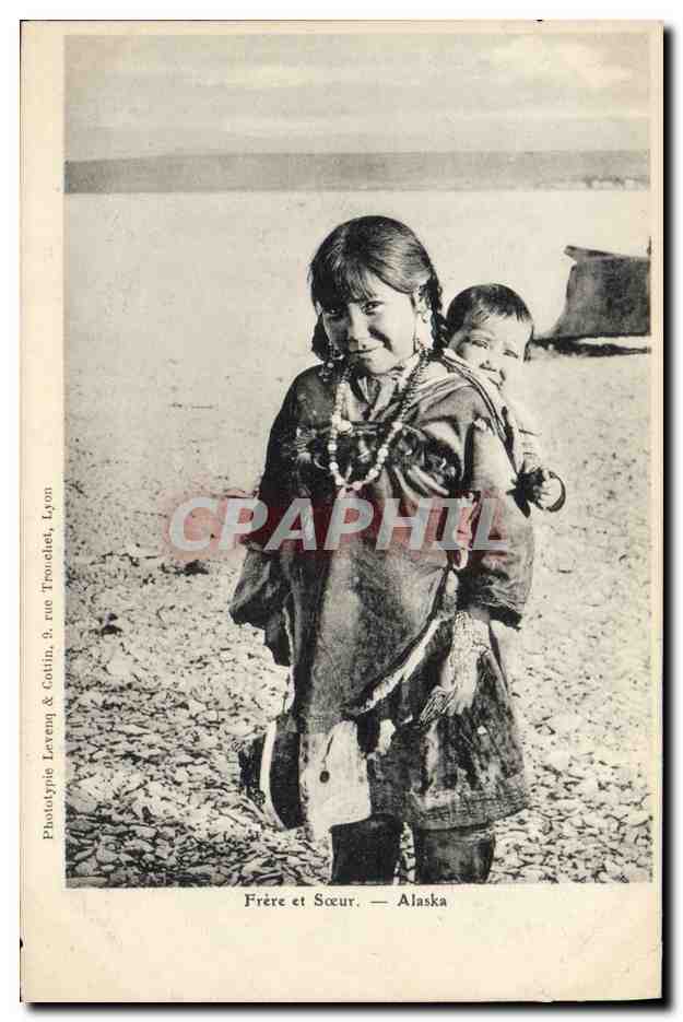 CPA Polaire Frere et soeur Alaska