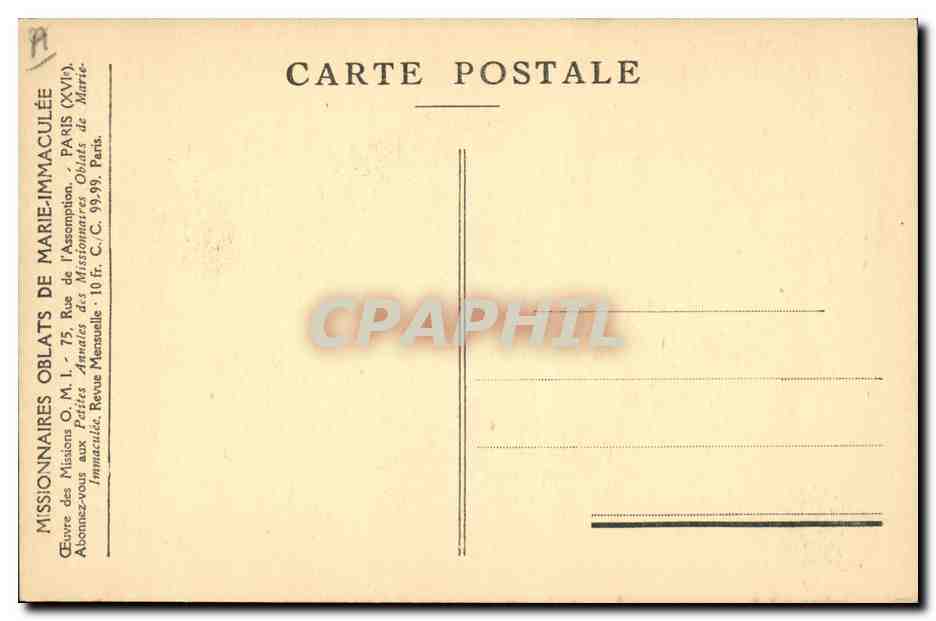 CPA Polaire Missions d'Extreme Nord La lecon de Catechisme a l'orphelinat Saint Joseph Grand lac des Esclaves — Rückseite