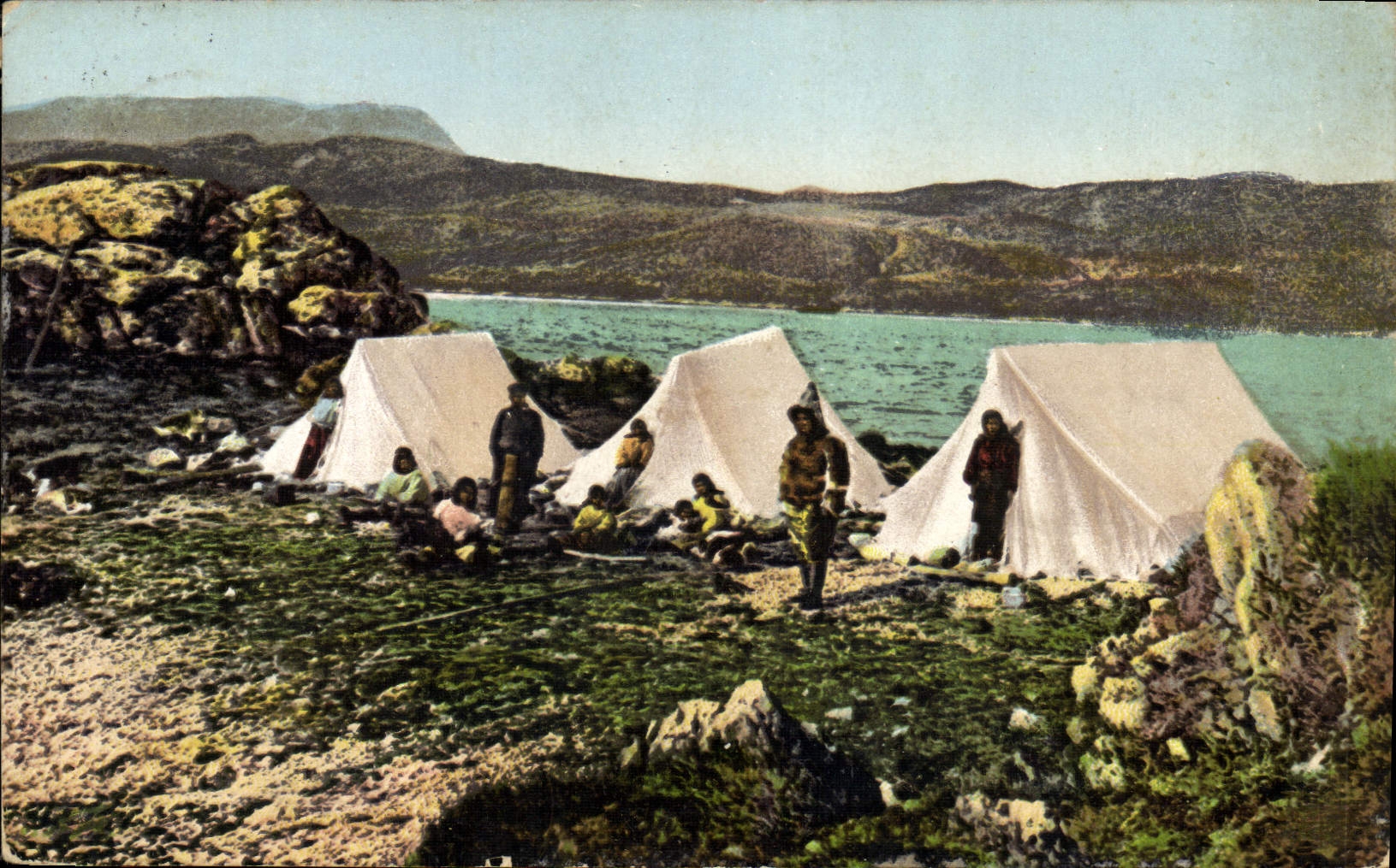 CPA Polaire Eskimo bei ihren Sommerselten Labrador Canada 