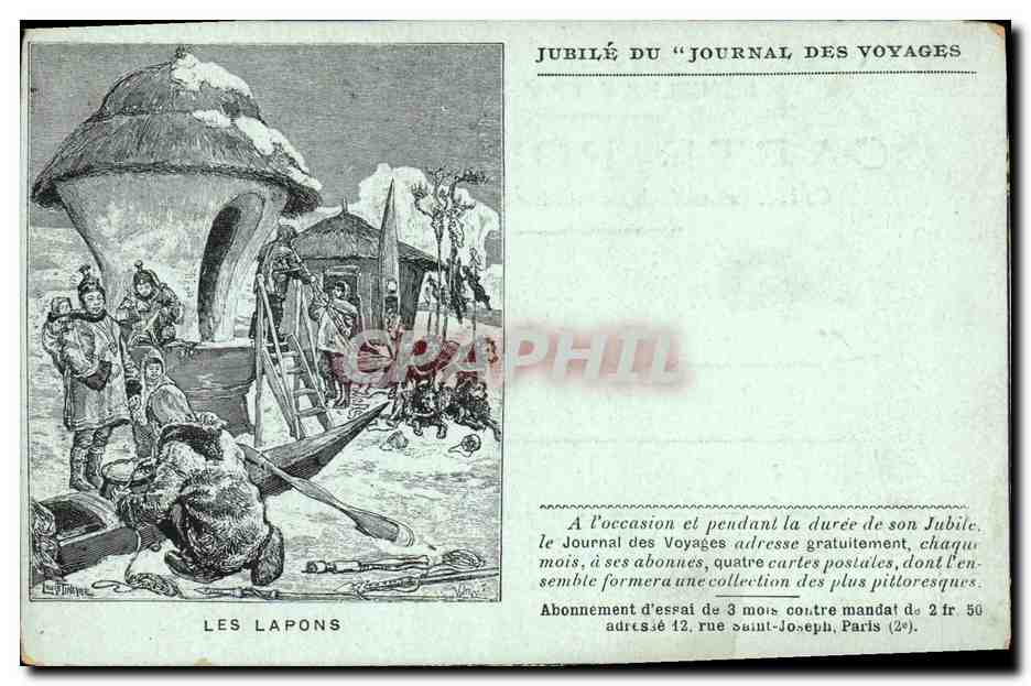 Les Lapons — Jubilé du « Journal des Voyages » — éditeur non visible