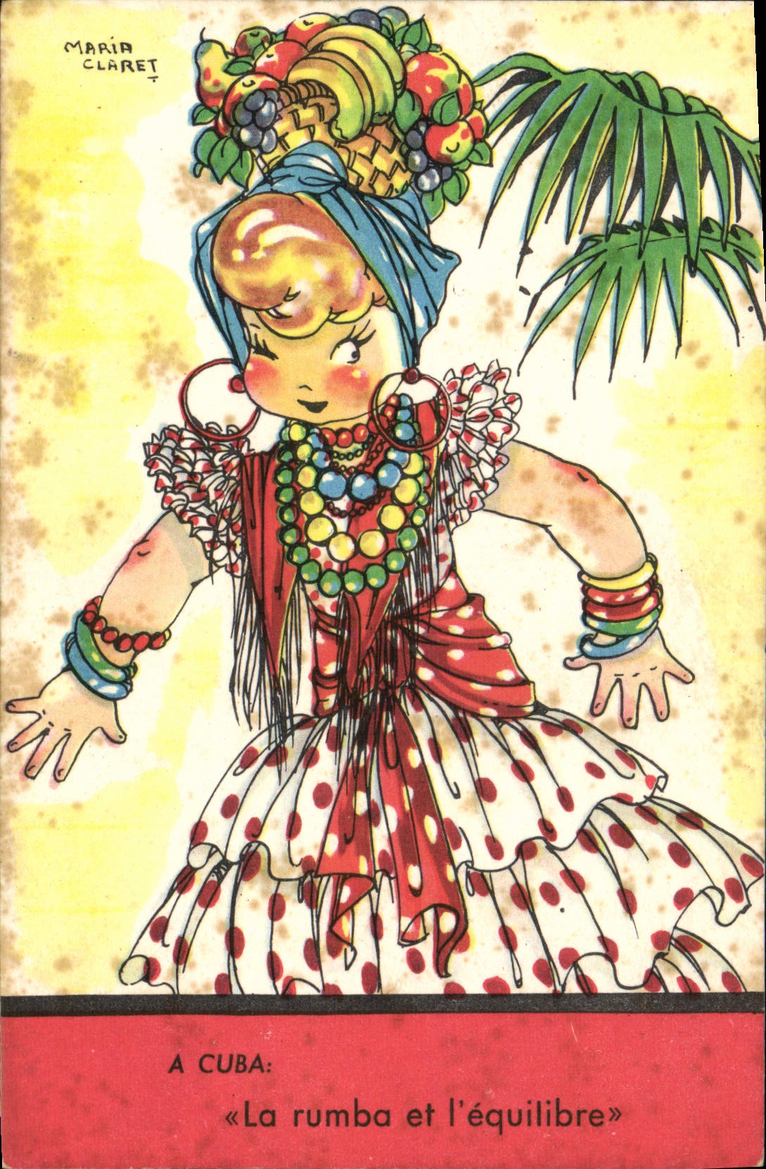 CPA Fantaisie Illustrateur Enfant A Cuba La rumba et l'equilibre