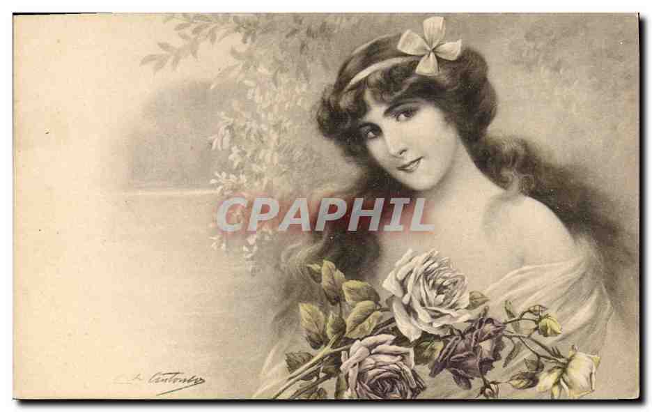 CPA Fantaisie Illustrateur Femme
