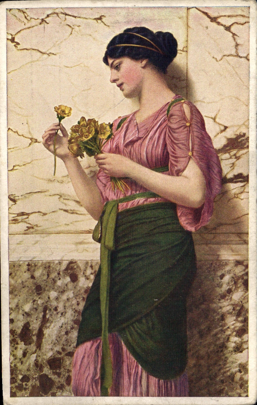 CPA Fantaisie Illustrateur Godward Femme