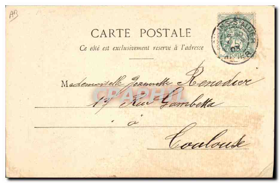 CPA Folklore Auvergne Costume de Latour — Verso