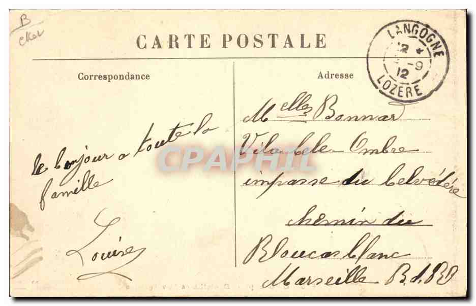 CPA Folklore Un groupe de dentellieres Auvergnates  — Verso