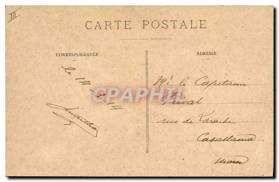 CPA Folklore Type d'Auvergne Declaration d'amour Doux serments — Verso